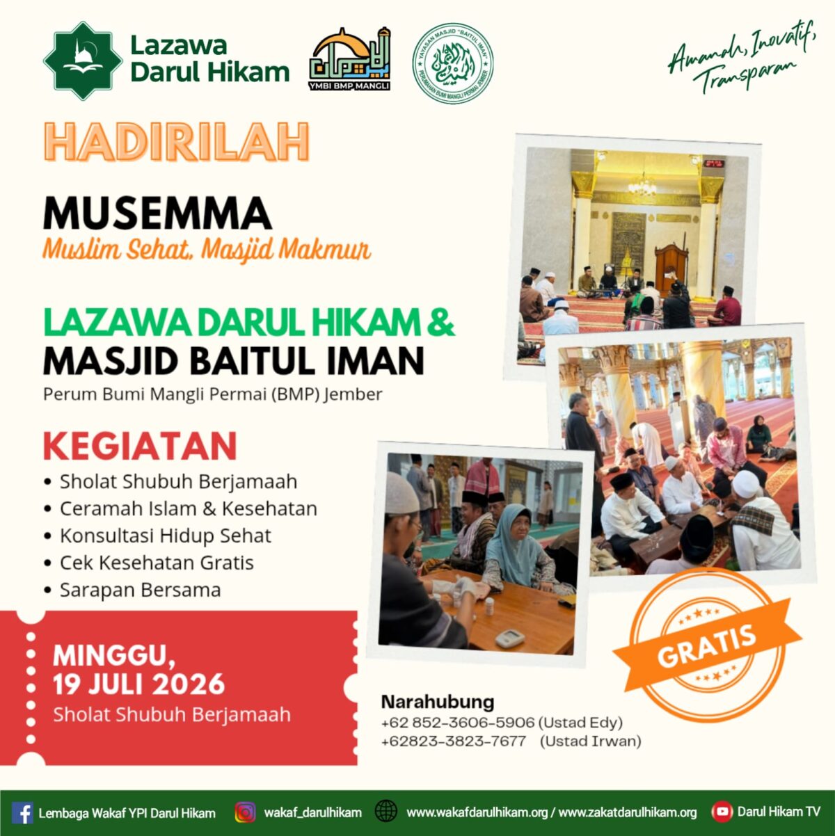 MUSEMMA “Muslim Sehat, Masjid Makmur”